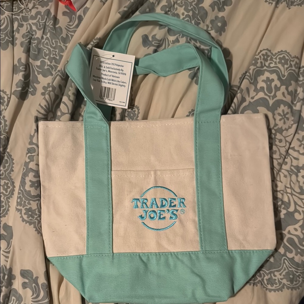 White and Blue Tote Bag